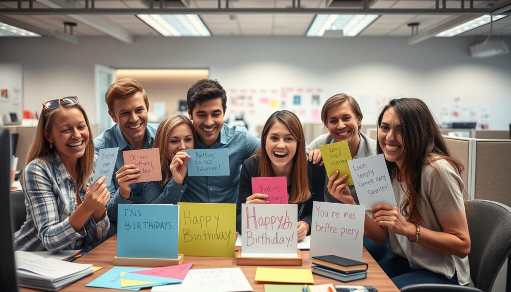 coworker birthday messages Funny Birthday Wishes for Coworkers: Add humor to the workplace with playful and cheerful messages that make office celebrations more fun and memorable.